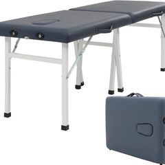 Harmon Portable Folding Massage Table - 61cm Wide, Lightweight & Durable - Ideal for Travel, Home & Professional Use - Royal Blue