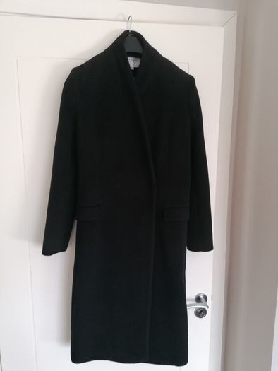LK Bennett Lunel Mocha Wool Coat Size 14