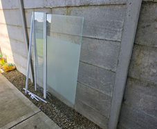 GoodHome Calera 2-Panel Frosted Glass Bath Screen (W 1040mm x H 1400mm)