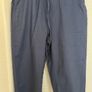Navy Linen Mix Cropped Trousers Image 2
