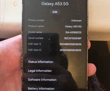 Used unlocked Samsung Galaxy A53 5G Dual SIM (6GB+128GB), Awesome Blac SM-A536B/DS