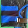 soccer wear - black and blue stripes t-Shirt. Image 4