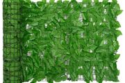 Balcony Privacy Screen with Green Leaves 600x75 cm