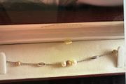 silver bracelet with pearls