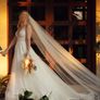 A Line Wedding Dress and Veil Image 4