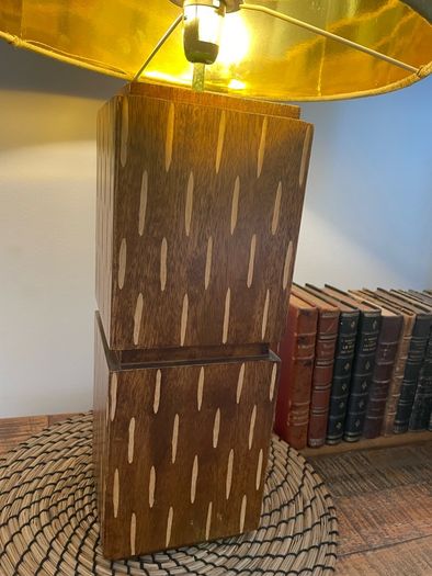 Large wooden lamp