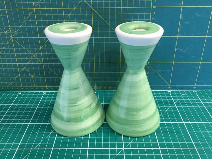 Avoca Blue Ceramic Candlestick set