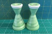 Avoca Blue Ceramic Candlestick set