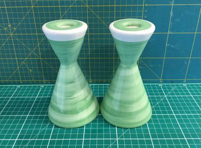 Avoca Blue Ceramic Candlestick set
