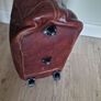 Handmade Italian Leather Travel Bag / Weekend Bag with Wheels Image 5