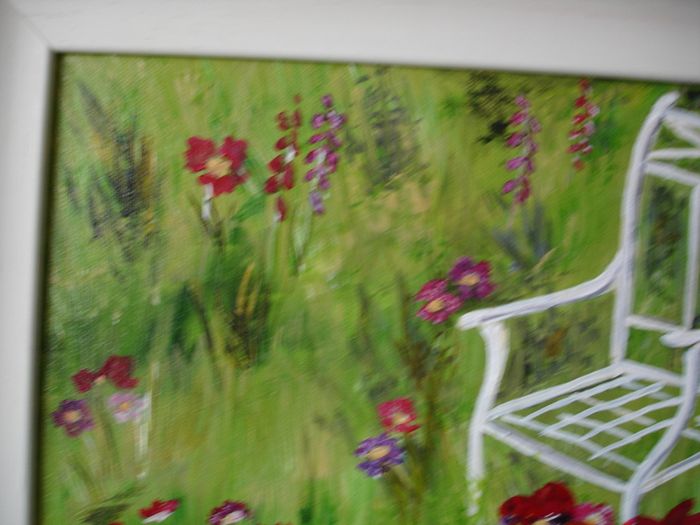 Framed Painting Fragrant Bliss  Acrylic on canvas.