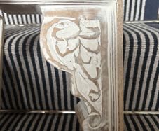 New rustic solid wood shelf or shelf bracket with whitewash distressed finish