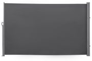 Retractable Sun Side Awning Screen Fence - Patio Garden Wall Balcony Screening Panel Outdoor Blind Privacy Divider (3x1.8M, Grey