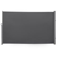Retractable Sun Side Awning Screen Fence - Patio Garden Wall Balcony Screening Panel Outdoor Blind Privacy Divider (3x1.8M, Grey
