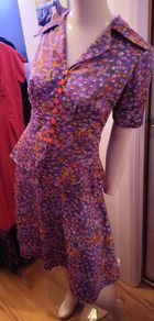 Super Cute 1970s Vintage Two Piece Peplum