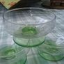 Green Vintage Glass Dishes Image 2