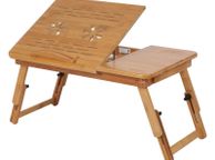 main image for ad 1Pc Adjustable Table Bamboo Computer Desk Rack Shelf Dormitory Bed Lap Desk Portable Exquisite Book Reading Tray Stand Table