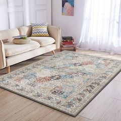 MULTIPLE SIZES AVAILABLE Homeware Rugs for Bedroom Living Room - Traditional Area Rugs 60x110 cm Serene Cashmere Style Soft Short Pile Vintage Rug - Carpet for Dining Room Easy To Clean