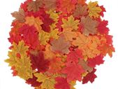 150pcs Artificial Autumn Fall Maple Leaves Autumn Colors - Great Autumn Table Scatters for Fall Weddings & Autumn Parties