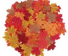 150pcs Artificial Autumn Fall Maple Leaves Autumn Colors - Great Autumn Table Scatters for Fall Weddings & Autumn Parties