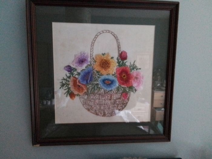 Framed Embroidered Picture
