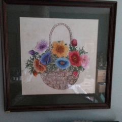 Framed Embroidered Picture