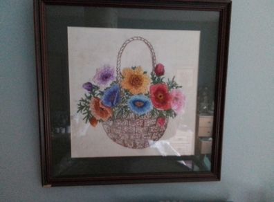 Framed Embroidered Picture