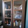 Dark wood glass cabinet Image 2