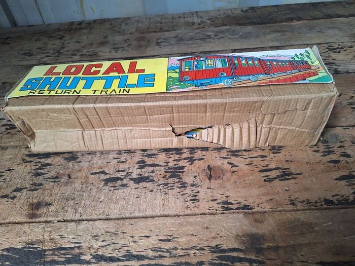Vintage Local Shuttle Tin Toy Train Set