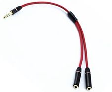 Y Splitter Cable 3.5 Mm 1 Male To 2 Dual Female Audio Cable For Earphone Headset Headphone MP3 MP4 Stereo Plug Adapter Jack Port