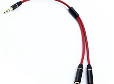 Y Splitter Cable 3.5 Mm 1 Male To 2 Dual Female Audio Cable For Earphone Headset Headphone MP3 MP4 Stereo Plug Adapter Jack Port