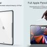 XUNDD Case for iPad Pro 11 Inch 2021 (3rd Generation), Slim Clear Backshell, Shock Absorption Soft TPU Edge Bumper [Support Apple Pencil Charging] - Black Image 9