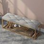 BRAND NEW Furniture Low Stool Hallway Bedroom Shoe Stools Blue Image 4
