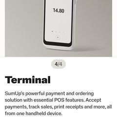 sumup card reader for sny business barber mecanic take oway