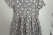Cute summer dress with unicorns, 122cm, 6-7 years