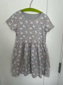 Cute summer dress with unicorns, 122cm, 6-7 years