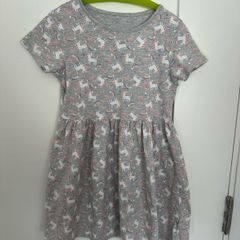 Cute summer dress with unicorns, 122cm, 6-7 years