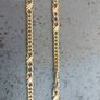 Heavy Gold chain and Gold Bar pendant 26 inch chain Image 7
