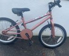Girls rose gold bike 18"