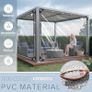 Clear Tarpaulin Waterproof Heavy Duty 2m / 4m Transparent Tarpaulin with Eyelets Tear Resistant 420 g/m PVC Clear Tarp for Gazebo Balcony Rabbit Hutch Greenhouse Chicken Coop Balcony Outdoor Image 2