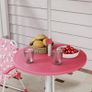 Kids Patio Table and Chair Set, Kids Garden Furniture with Umbrella, 4-Piece Bistro Set for Garden, Pink Image 5