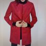 ZARA Faux Suede Straight Coat Red SIZE L Image 4