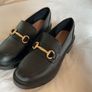 Black chunky loafers loafer shoes from New Look 38 5 Image 2