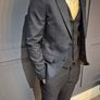 Mens River Island navy suit. Image 3