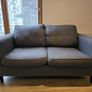 Dark Grey 2 Seater Modern Fabric Sofa Image 3