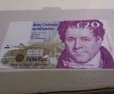 Irish 20 pound banknote