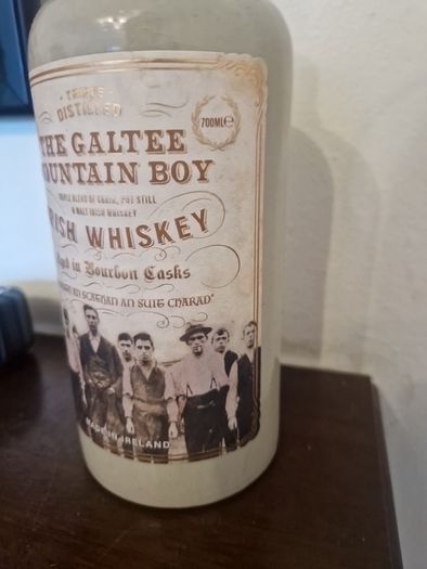 pottery whiskey bottle