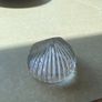 Vintage Stuart Crystal Dime Paperweight & Cavan Crystal Fan shaped clock Image 7
