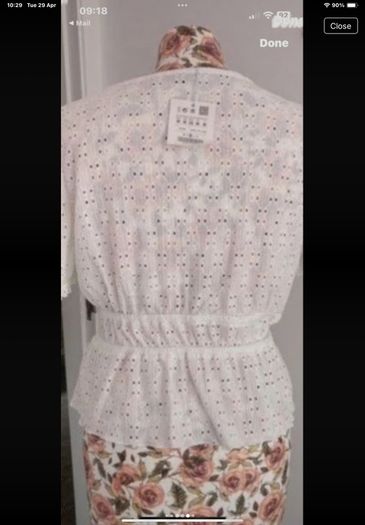 top Bnwt pull & bear short sleeve lace top