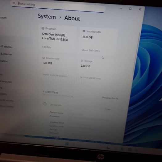 HP 250 G8 | Intel Core i5-1235U | 16GB RAM Laptop